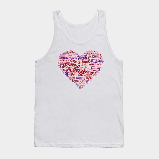 Valentine's Day word Tank Top by Mhamad13199